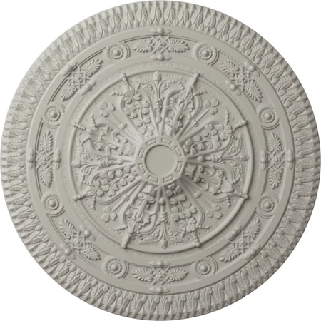 Ekena Millwork Naple Ceiling Medallion (Fits Canopies up to 3 3/8"), Hand-Painted Pot of Cream, 37 1/2"OD x 3 3/8"P CM37NAPCF
